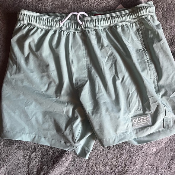 Guess Mint Green Swim Trunks - Picture 1 of 4